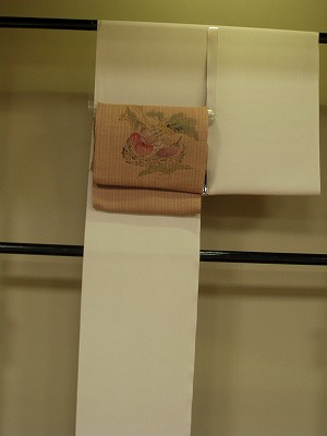 京小紋と絹シナ布帯